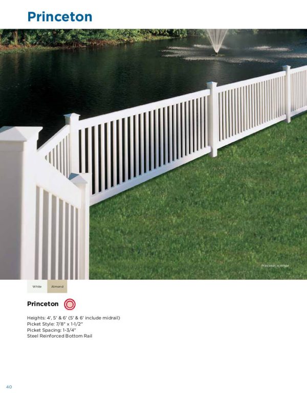 Top or Bottom Rail Fence Rail Vinyl PVC - 1-3/4 x 3-1/2 x 8'