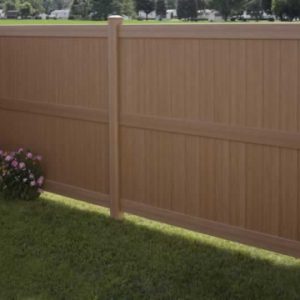 Vinyl Fence Galveston Sierra Blend Certagrain