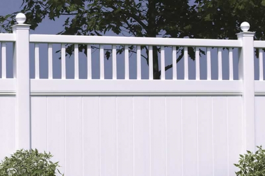 White Fence for Backyard Vinyl Fence Galveston