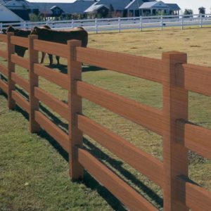 4 Rail Horse Fence - Shop 4 Rail Horse Fencing at Wholesale Prices. These Bufftech Timber Grain - Certa Blend Vinyl fences last a lifetime. Pasture and Rail Fencing Best Prices.