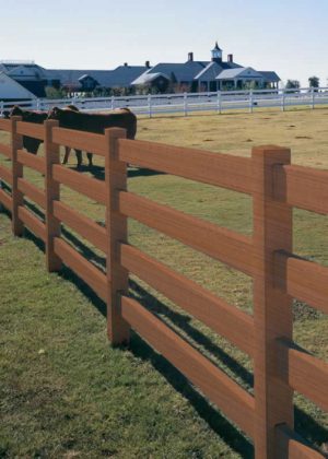 4 Rail Horse Fence - Shop 4 Rail Horse Fencing at Wholesale Prices. These Bufftech Timber Grain - Certa Blend Vinyl fences last a lifetime. Pasture and Rail Fencing Best Prices.