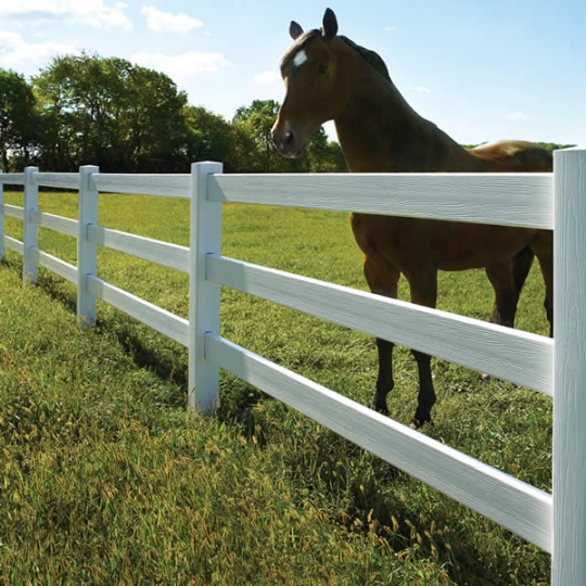 496 Feet of White 3-Rail Vinyl Horse Fencing Made In the USA! 