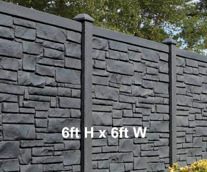 Privacy Fence - Vinyl - Privacy Fence Vinyl 6ft - Allegheny (6′ w x 6'h) by Bufftech (formerly Ecostone by Simtek)