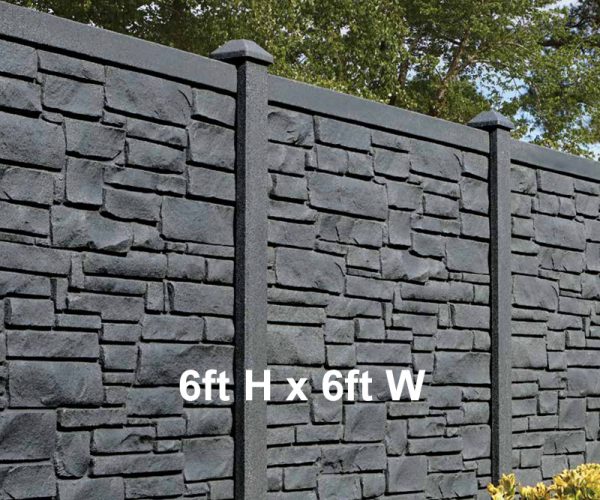 Privacy Fence - Vinyl - Privacy Fence Vinyl 6ft - Allegheny (6′ w x 6'h) by Bufftech (formerly Ecostone by Simtek)