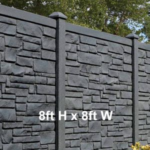 Privacy Fence - Vinyl - Privacy Fence Vinyl 8ft - Allegheny (8′ w x 8'h) by Bufftech (formerly Ecostone by Simtek)