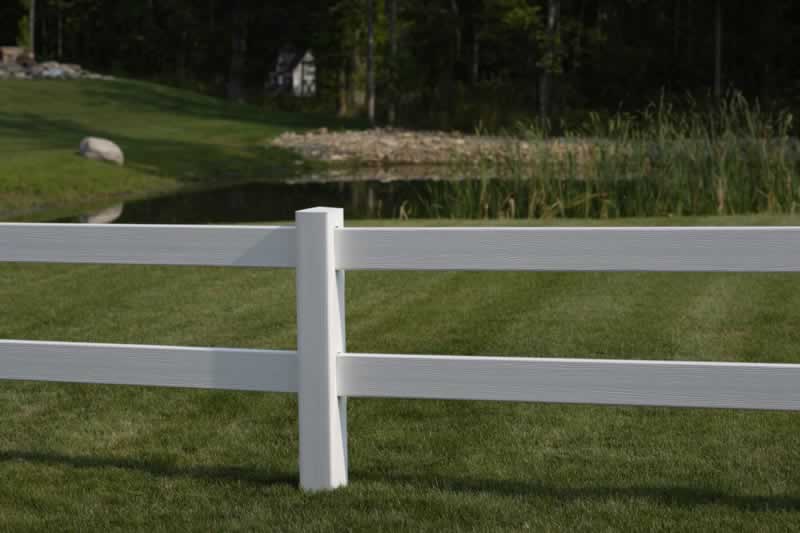 Certagrain 2 Rail Horse Fence White Avinylfence