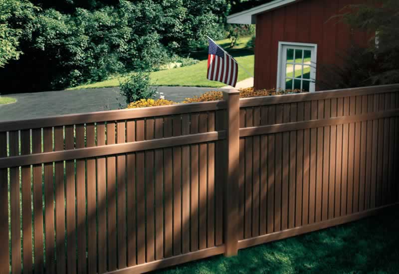 Brown Fencing for backyard Cedar Look