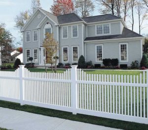 Manchester Vinyl Picket Fence - Concave