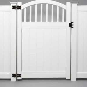 Gates White Hardware Vinyl Fencing