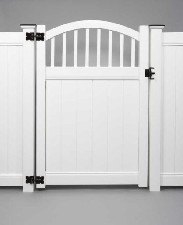 Gates White Hardware Vinyl Fencing