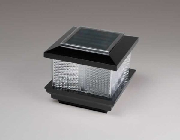 Black Solar Post Caps