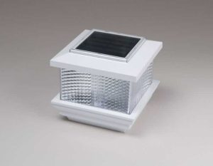 White Solar Post Caps