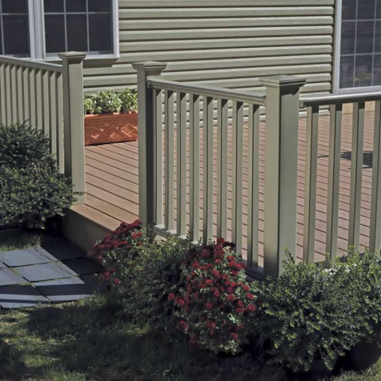 Kingston (8' w) Clay Vinyl Railing A Vinyl Fence Vinyl Fence