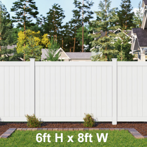 Bufftech 6ft White Vinyl Privacy Fence