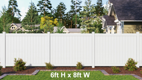 Bufftech 6ft White Vinyl Privacy Fence